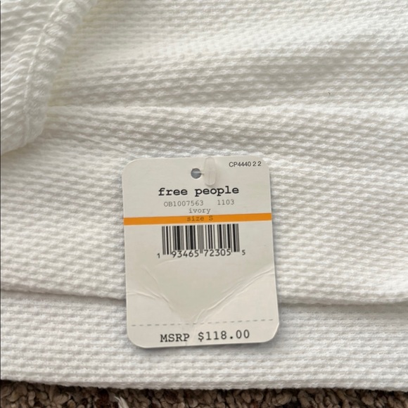 NWT Free People IVORY Wide Leg Pants with High Waist - Picture 4 of 4